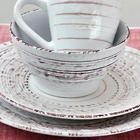 Elama Malibu Waves 16-Piece Dinnerware Set