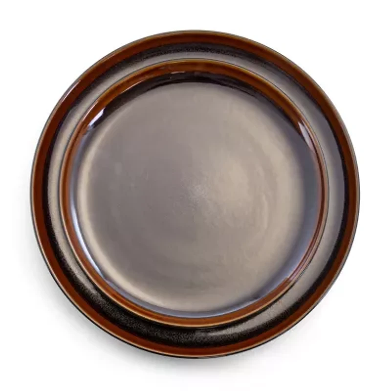 Elama Midnight Beach 16-pc. Stoneware Dinnerware Set