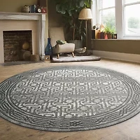 Radici Davide Bordered Indoor Round Area Rug