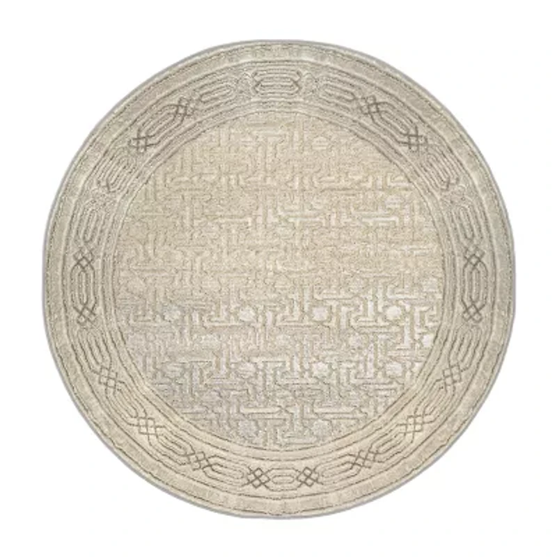 Radici Davide Bordered Indoor Round Area Rug