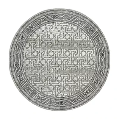 Radici Davide Bordered Indoor Round Area Rug