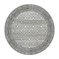 Radici Davide Bordered Indoor Round Area Rug