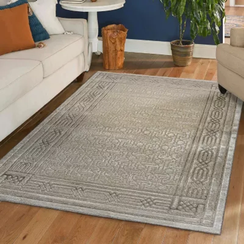 Radici Davide Bordered 5X7 Indoor Rectangular Area Rug