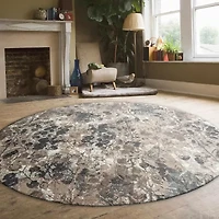 Radici Livigno Floral Indoor Round Area Rug