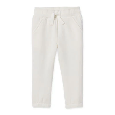 Okie Dokie Baby Girls Tapered Regular Fit Fleece Pull-On Pant