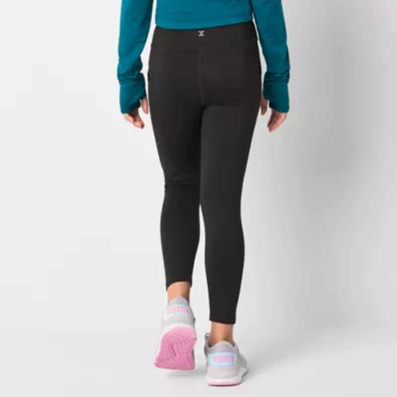 Xersion Little & Big Kid Girls Quick Dry High Rise 7/8 Ankle Legging
