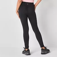 Xersion Little & Big Kid Girls Quick Dry High Rise Knit 24" Active Full Length Leggings