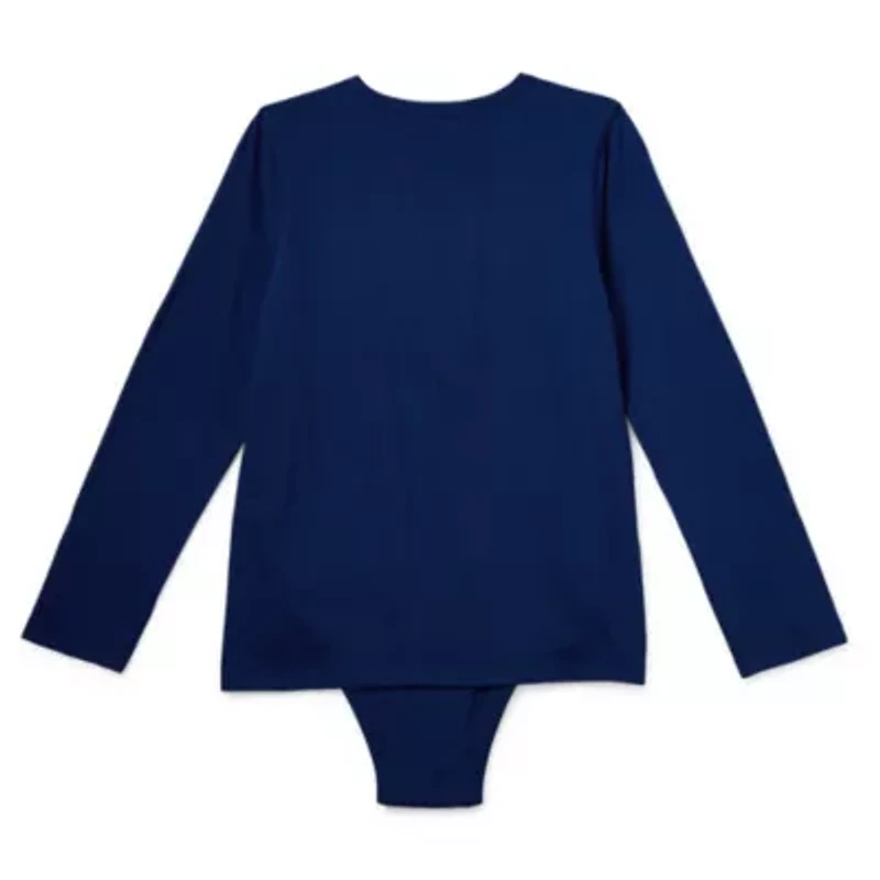Thereabouts Little & Big Kid Boys Bodysuit Closure Easy-on + Easy-off Adaptive Crew Neck Long Sleeve