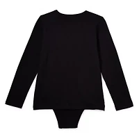 Thereabouts Little & Big Kid Boys Bodysuit Closure Easy-on + Easy-off Adaptive Crew Neck Long Sleeve
