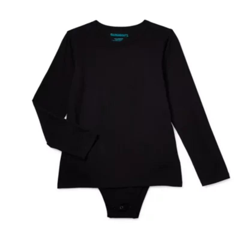 Thereabouts Little & Big Kid Boys Bodysuit Closure Easy-on + Easy-off Adaptive Crew Neck Long Sleeve
