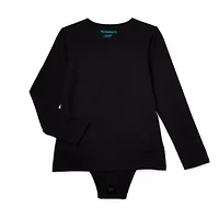 Thereabouts Little & Big Kid Boys Bodysuit Closure Easy-on + Easy-off Adaptive Crew Neck Long Sleeve