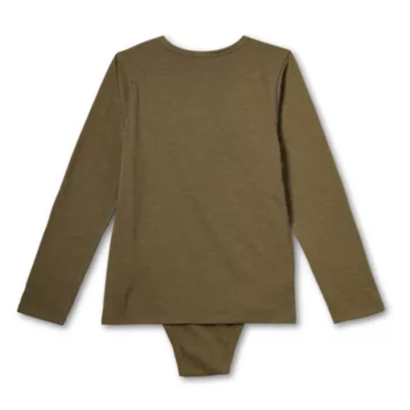 Thereabouts Little & Big Kid Boys Bodysuit Closure Easy-on + Easy-off Adaptive Crew Neck Long Sleeve Bodysuit
