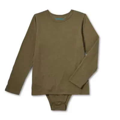 Thereabouts Little & Big Kid Boys Bodysuit Closure Easy-on + Easy-off Adaptive Crew Neck Long Sleeve Bodysuit