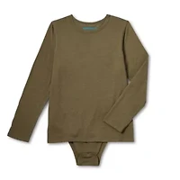 Thereabouts Little & Big Kid Boys Bodysuit Closure Easy-on + Easy-off Adaptive Crew Neck Long Sleeve Bodysuit