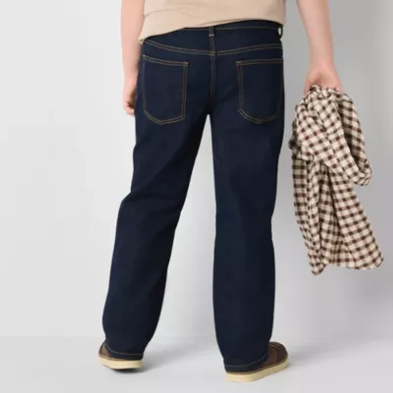 Thereabouts Little & Big Kid Boys Adjustable Waist Stretch Fabric Straight Leg Jean