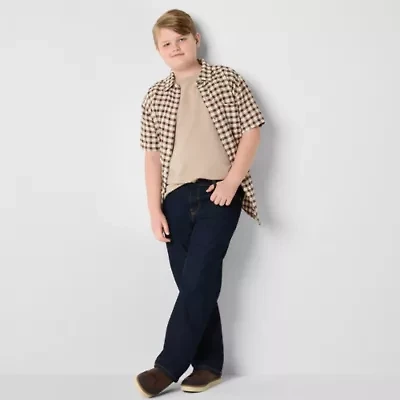 Thereabouts Little & Big Kid Boys Adjustable Waist Stretch Fabric Straight Leg Jean