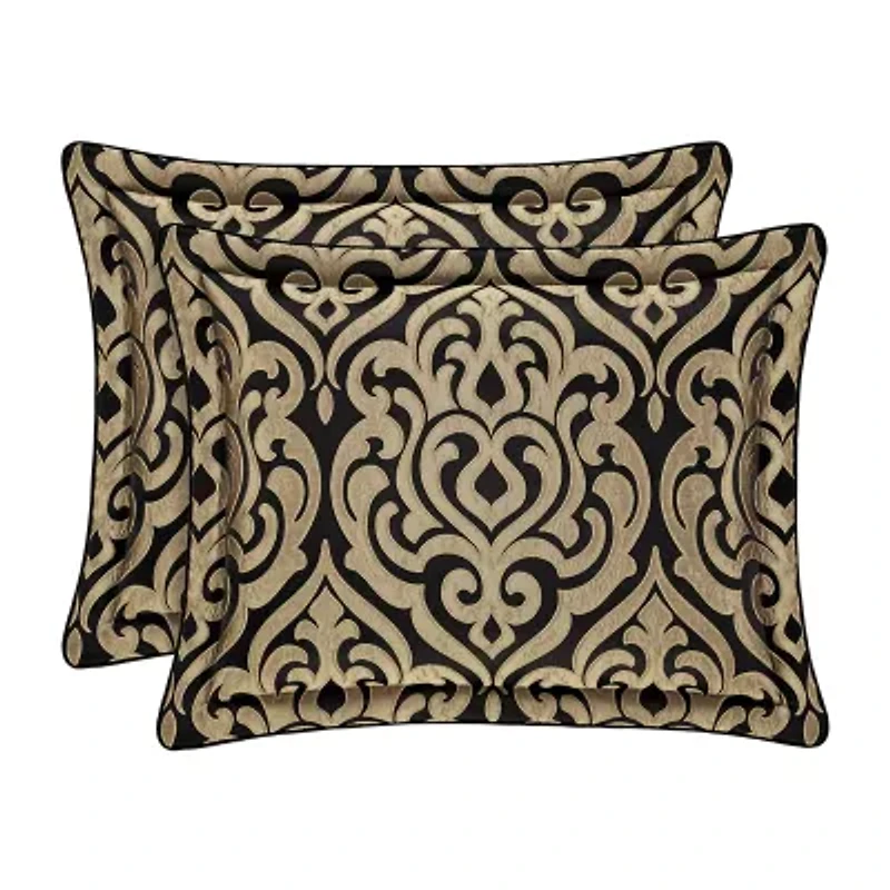 Queen Street Blythe Black & Gold 4-pc. Midweight Embellished Comforter Set