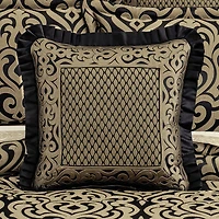 Queen Street Blythe Black & Gold Square Throw Pillow