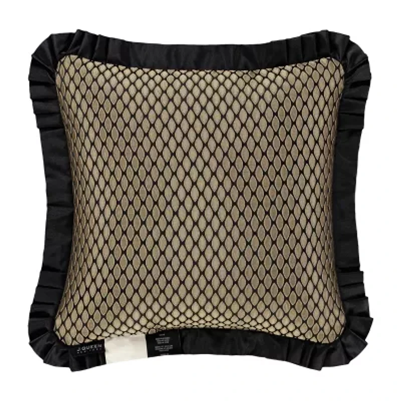 Queen Street Blythe Black & Gold Square Throw Pillow