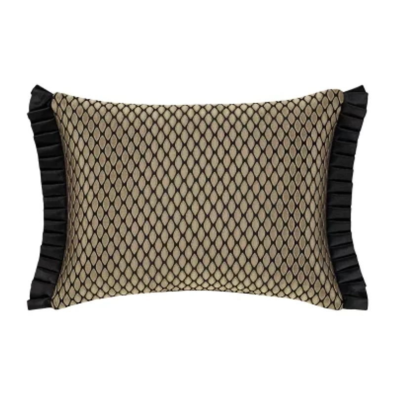 Queen Street Blythe Black & Gold Rectangular Throw Pillow