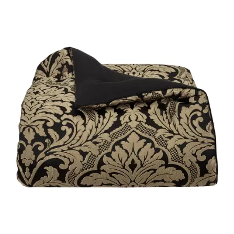Queen Street Branson Black & Gold 4-pc. Midweight Embellished Comforter Set