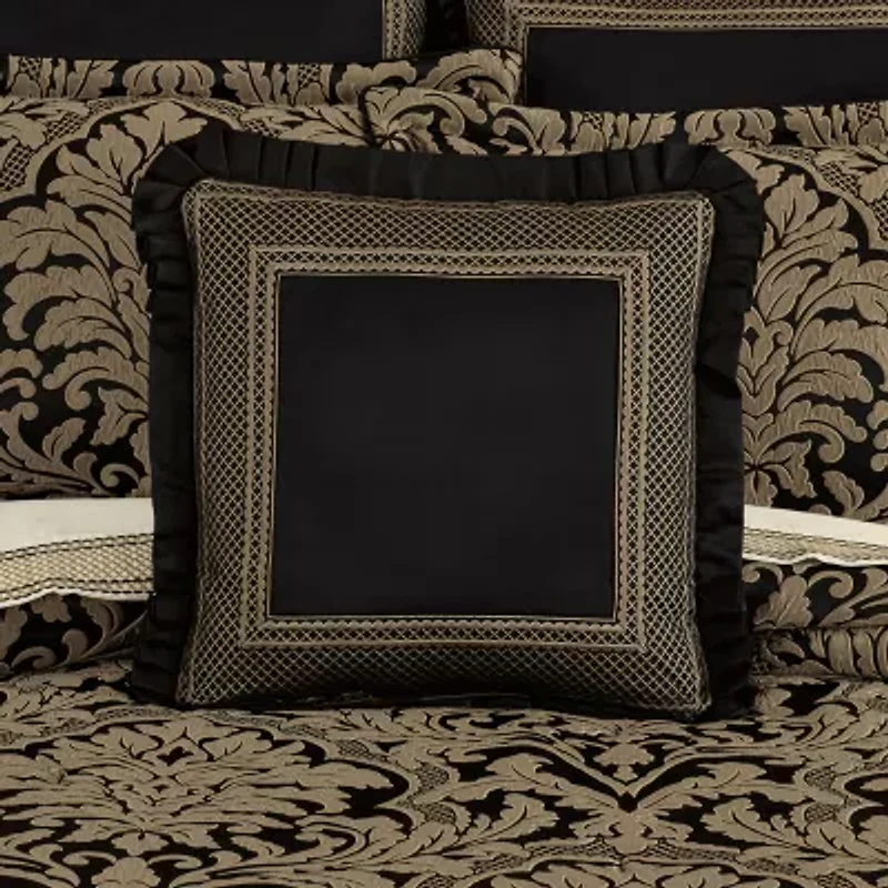 Queen Street Branson Black & Gold Square Throw Pillow