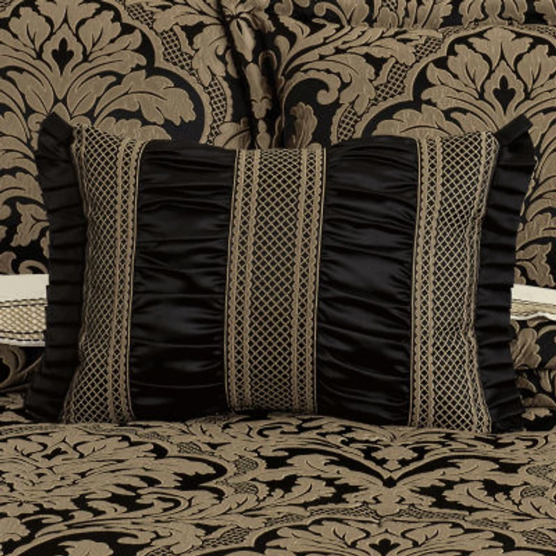 Queen Street Branson Black & Gold Rectangular Throw Pillow