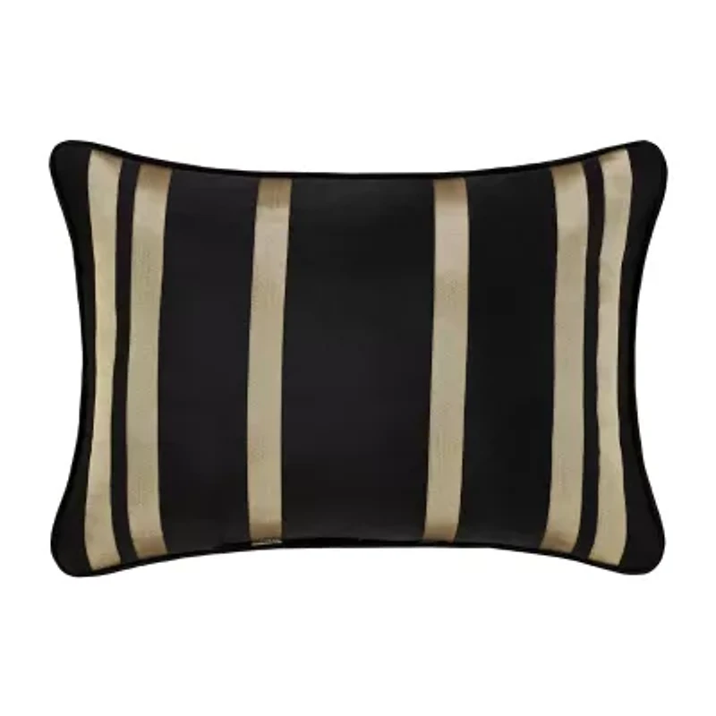 Queen Street Charleston Black Rectangular Throw Pillow