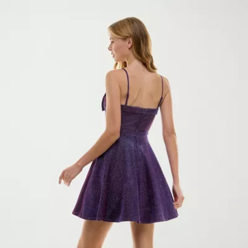 City Triangle Womens Juniors Fit + Flare Dress