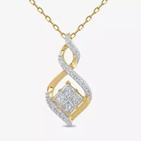 Womens / CT. T.W. Lab Grown White Diamond 10K Gold 18 Inch Pendant Necklace