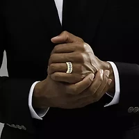 Mens 1 CT. T.W. Natural White Diamond 10K Gold Fashion Ring
