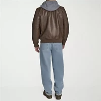 Levi's Mens Faux Leather Hooded Midweight Jacket