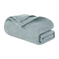 Madison Park Waffle Weave Cotton Lightweight Blanket