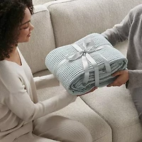 Madison Park Waffle Weave Cotton Lightweight Blanket