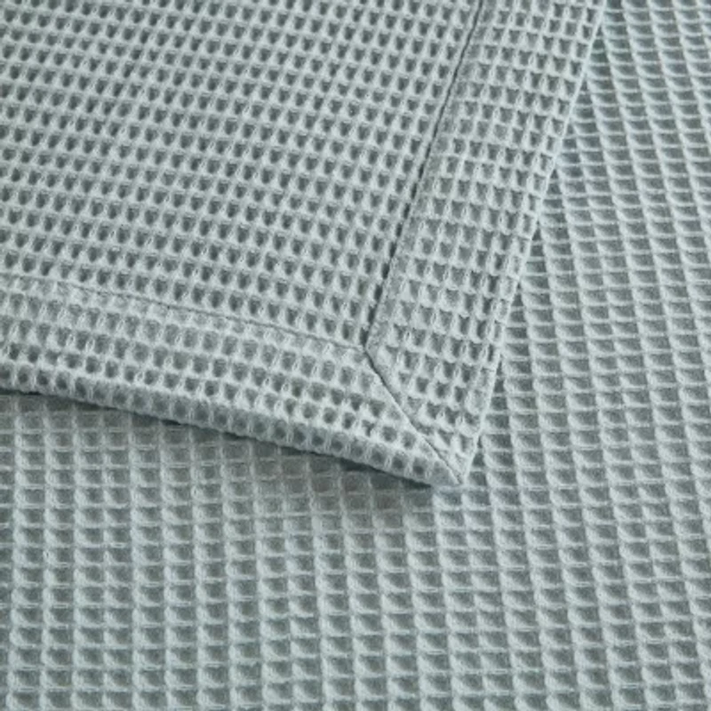 Madison Park Waffle Weave Cotton Lightweight Blanket