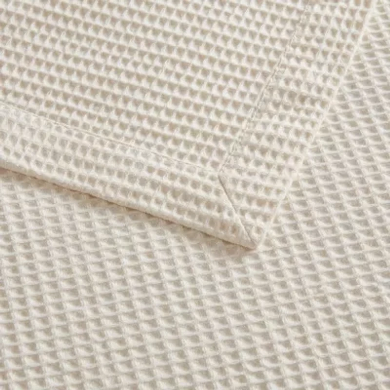Madison Park Waffle Weave Cotton Lightweight Blanket