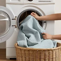 Madison Park Waffle Weave Cotton Lightweight Blanket