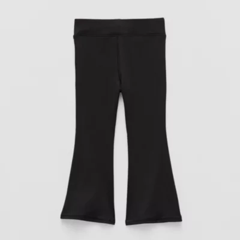 Okie Dokie Active Toddler & Little Girls Knit Flare Full Length Leggings