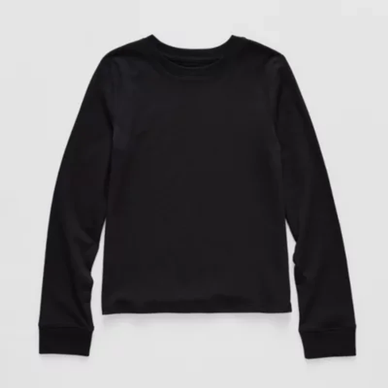 Thereabouts Little & Big Kid Girls Crew Neck Long Sleeve T-Shirt