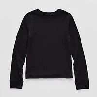 Thereabouts Little & Big Kid Girls Crew Neck Long Sleeve T-Shirt