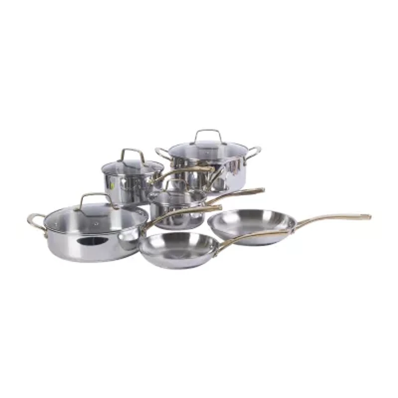 Martha Stewart Castelle Stainless Steel 10-pc. Cookware Set