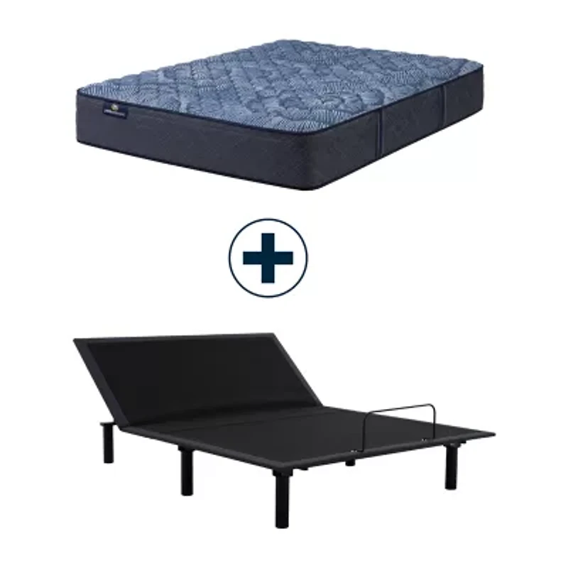 Serta Perfect Sleeper Cobalt Calm 12" Extra Firm Tight Top - Mattress + Adjustable Base