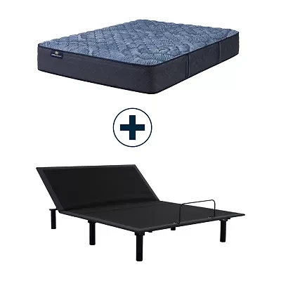 Serta Perfect Sleeper Cobalt Calm 12" Extra Firm Tight Top - Mattress + Adjustable Base
