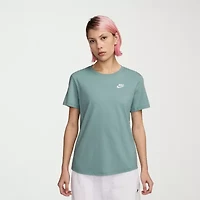 Nike Club Womens Crew Neck Short Sleeve Active T-Shirt