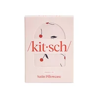 Kitsch Satin Pillowcase- Cherry Print Face Pillow Cover