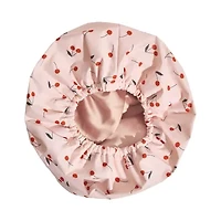 Kitsch Satin-Lined Flexi Shower Cap- Cherry Print