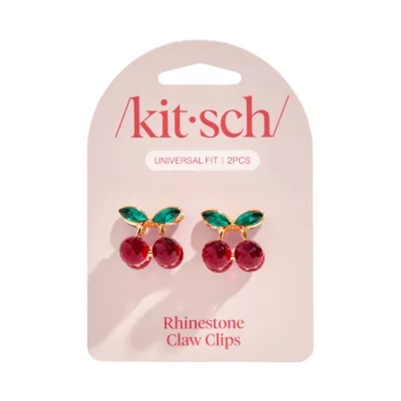 Kitsch 2-pc. Mini Rhinestone Cherry Claw Clip Value Set