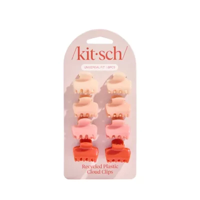 Kitsch 8-pc. Recycled Plastic Mini Cloud Clips- Assorted Cherry Value Set