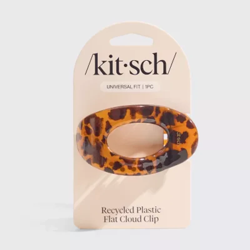 Kitsch Recycled Plastic Medium Flat Cloud Clip- Tort