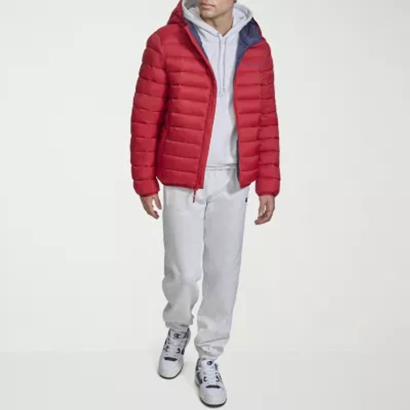 Champion Mens Hooded Water Resistant Midweight Puffer Jacket